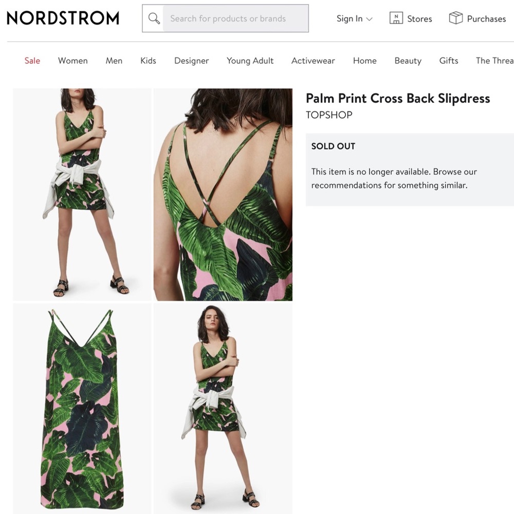 Topshop Palm Print Slipdress - Picture 6 of 14